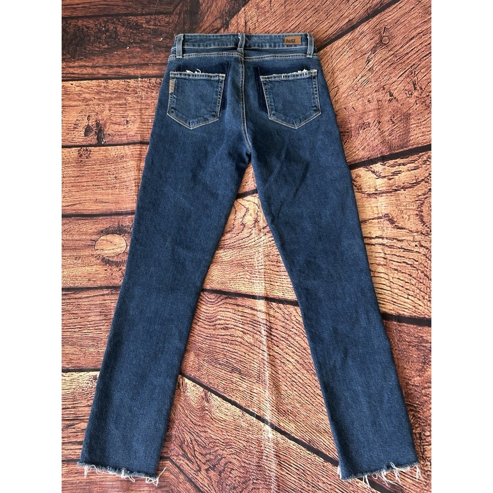 PAIGE Vintage Julia Jeans Felice Wash Fray Hem Women's Size 25 Denim - Picture 6 of 13